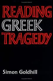Cover of: Reading Greek tragedy