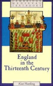 Cover of: England in the thirteenth century