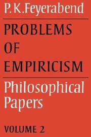 Cover of: Problems of Empiricism: Philosophical Papers (Philosophical Papers, Vol 2)