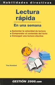 Cover of: Lectura Rapida en una Semana / Speed Reading in a Week (Habilidades Directivas)