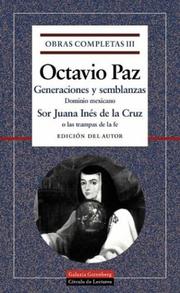 Cover of: Obras Completas III -generaciones Y Semb (Opera Mundi) by Octavio Paz