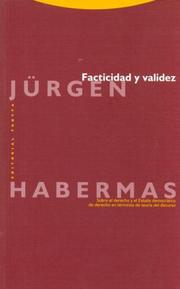 Cover of: Facticidad y Validez by Jürgen Habermas