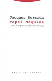 Cover of: Papel Maquina: Cinta Maquina Escribir Y Otras Resp