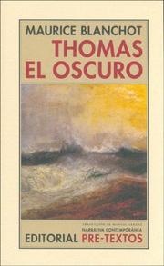 Cover of: Thomas El Oscuro by Maurice Blanchot