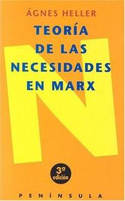 Cover of: Teoria de Las Necesidades En Marx