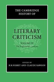 Cover of: The Cambridge History of Literary Criticism, Vol. 4 by 
