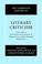 Cover of: The Cambridge History of Literary Criticism, Vol. 9