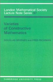 Cover of: Varieties of constructive mathematics