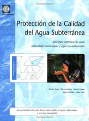 Cover of: Proteccion de la Calidad del Agua Subterranea