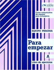 Cover of: Para Empezar a Libro De Ejercicios