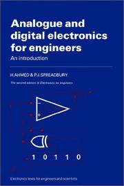Cover of: Analogue and digital electronics for engineers by H. Ahmed
