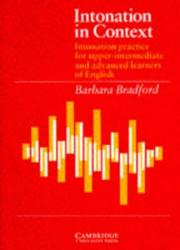 Cover of: Intonation in Context Student's book: Intonation Practice for Upper-intermediate and Advanced Learners of English