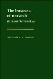 Cover of: RCA and the VideoDisc: the business of research