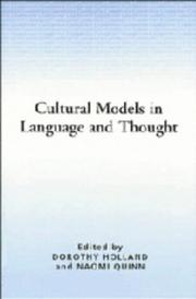 Cover of: Cultural models in language and thought