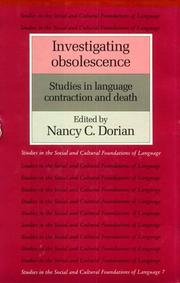 Cover of: Investigating obsolescence | 