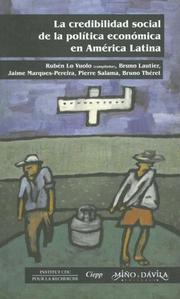 La credibilidad social de la política económica en América Latina by Bruno Lautier, Ruben Lo Vuolo, Jaime Marques-Pereira