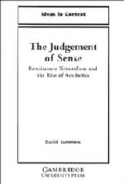 The judgment of sense by David Summers