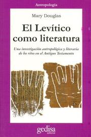 Cover of: El Levitico Como Literatura (Antropologia (Gedisa))