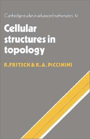Cover of: Cellular structures in topology by Fritsch, Rudolf
