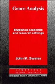 Cover of: Genre analysis: English in academic and research settings