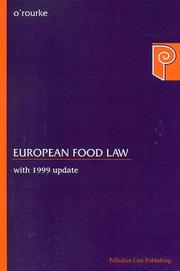 Cover of: European Food Law - with 1999 update by Raymond O'Rourke