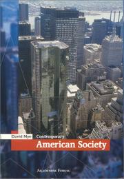 Cover of: Contemporary American Society