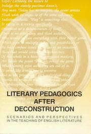 Cover of: Literary Pedagogics After Deconstruction: Scenarios and Perspectives in the Teaching of English Literature (The Dolphin, 22)