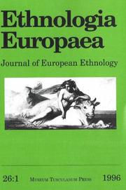 Cover of: Ethnologia Europaea ("Ethnologia Europaea: Journal of European Ethnology") by 