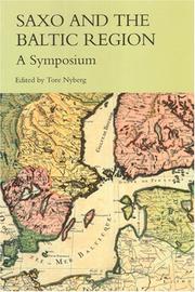 Cover of: Saxo And the Baltic Region: A Symposium