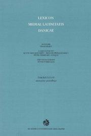 Cover of: Lexicon Mediae Latinitatis Danicae 6 by Franz Blatt