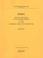Cover of: Hama Foulilles Recherches 1931-1938: The Medieval Citadel and Its Architecture 