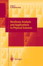 Cover of: Nonlinear Analysis and Applications to Physical Sciences