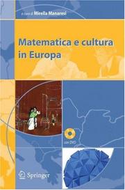 Cover of: Matematica e cultura in Europa by Mirella Manaresi