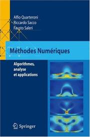 Cover of: Méthodes Numériques: Algorithmes, analyse et applications