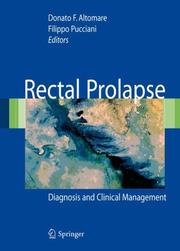 Cover of: Rectal Prolapse: Diagnosis and Clinical Management
