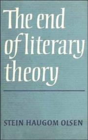 Cover of: The end of literary theory