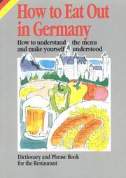 Cover of: How to Eat Out in Germany