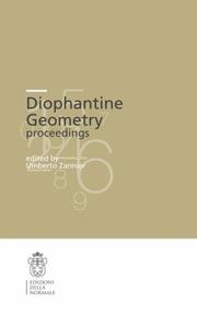 Cover of: Diophantine Geometry: Proceedings (Publications of the Scuola Normale Superiore / CRM Series)