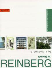 Cover of: Architecture by Georg W. Reinberg (Ecology and architecture) | Georg Wolfgang Reinberg