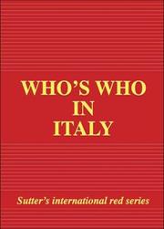 Cover of: Who's Who in Italy 2003 Edition (Who's Who red series)