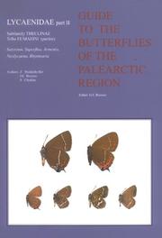 Cover of: Guide to the Butterflies of the Palearctic Region (Lycaenidae)