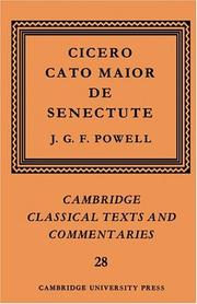 Cover of: Cato Maior de senectute by Cicero