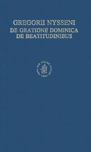 Cover of: De Oratione Dominica - De Beatitudinibus (Gregorii Nysseni Opera , No 2) by Gregorius Nyssenus, Gregorius Nyssenus