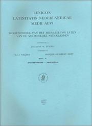 Cover of: Lexicon Latinitatis Nederlandicae Medii Aevi