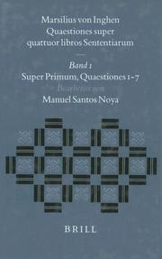 Cover of: Quaestiones Super Quattuor Libros Sententiarum (Studies in the History of Christian Thought)