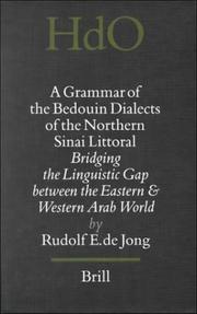 Cover of: A Grammar of the Bedouin Dialects of the Northern Sinai Littoral: Bridging the Linguistic Gap Between the Eastern and Western Arab World (Handbook of Oriental Studies/Handbuch Der Orientalistik)