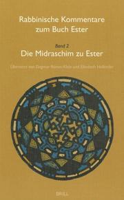 Cover of: Die Midraschim Zu Ester (Rabbinische Kommentare Zum Buch Ester Vol. 2)