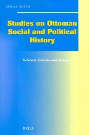 Cover of: Studies on Ottoman Social and Political History by Kemal H. Karpat