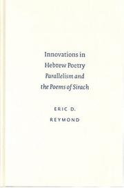 Innovations in Hebrew Poetry by Eric D. Reymond