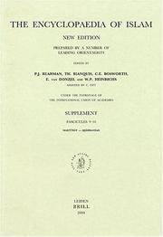 Cover of: Encyclopaedia Of Islam: Supplement:  Fasc. 9-10: Maktubat-shabandar